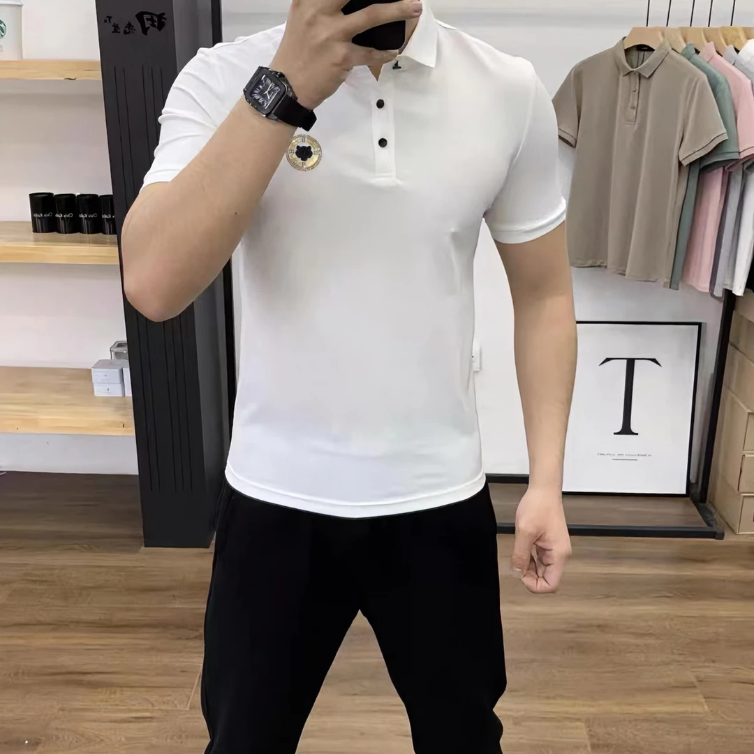 【大咖们】男士夏季青春轻奢休闲虎头圈圈翻领POLO衫短袖大仓库进门