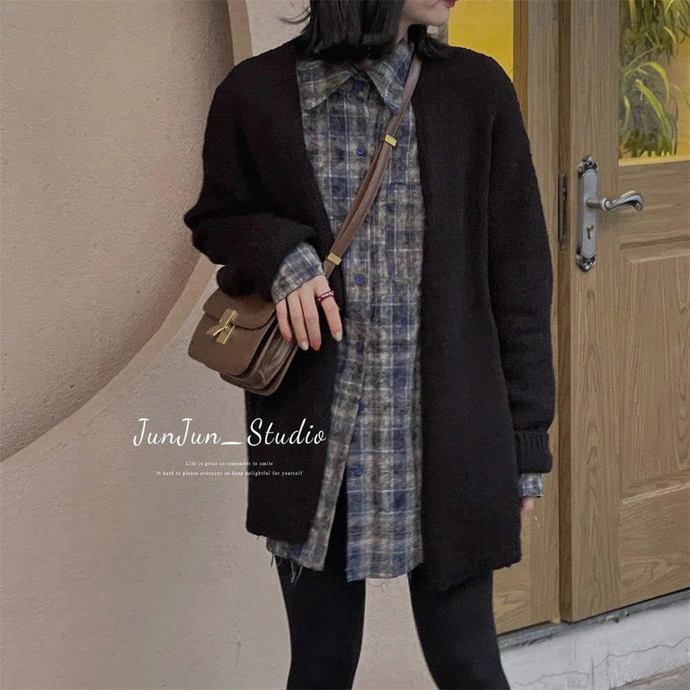 JunJun【道袍开衫】秋款简约长袖毛衣开衫JJ594