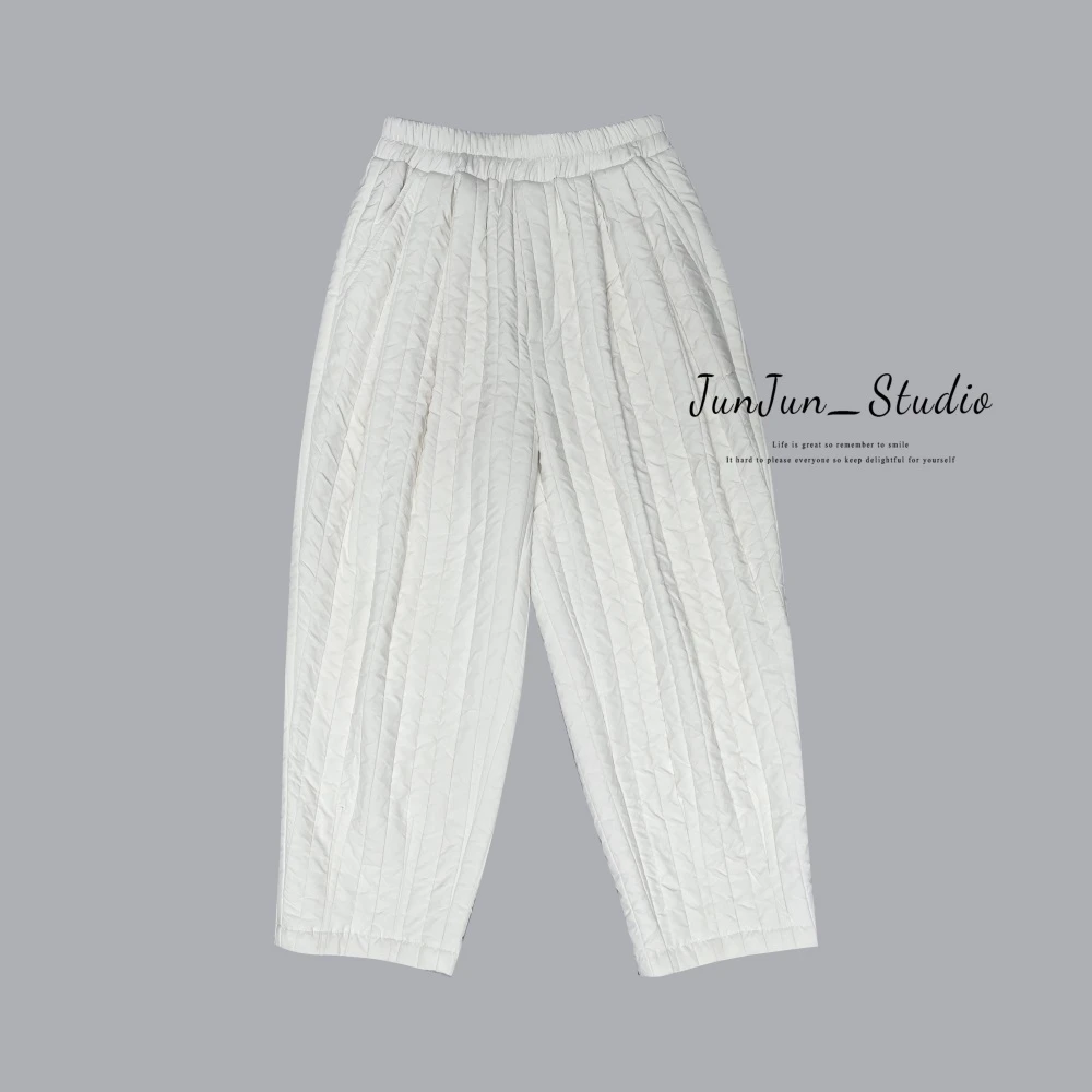 JunJun冬季韩系竖条衍棉保暖棉裤JJ858