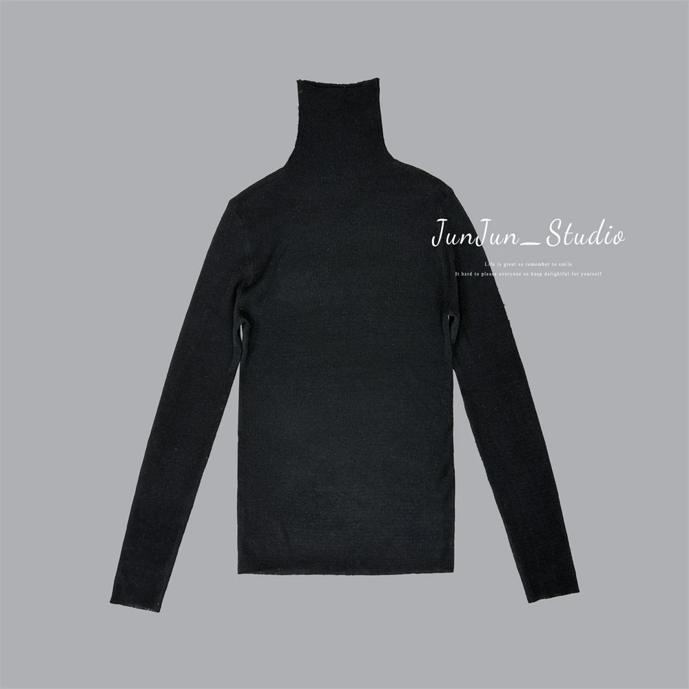 JunJun纯色简约高领长袖针织衫内搭JJ850