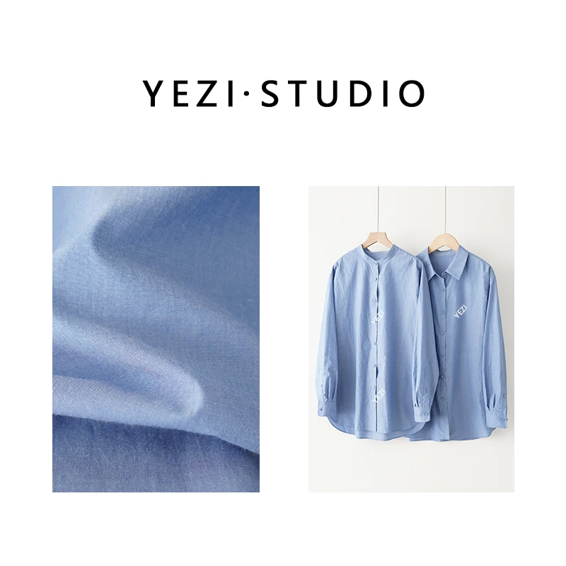 叶子定制-缪蓝知识分子百百棉定织色织衬衫24216220（24316210）