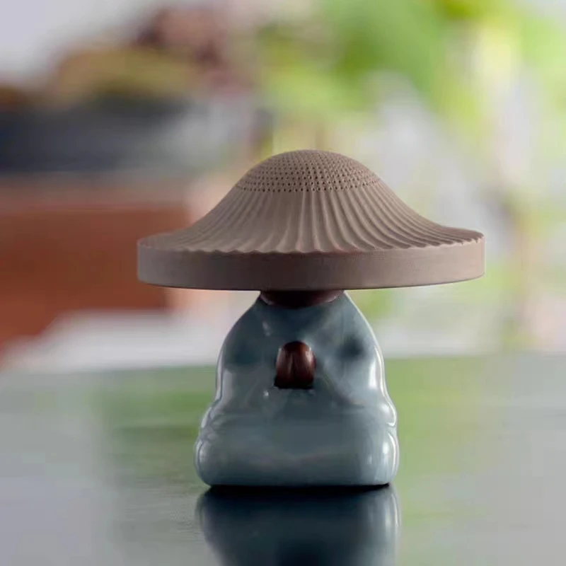 哥窑小和尚紫砂茶滤过滤器A10805