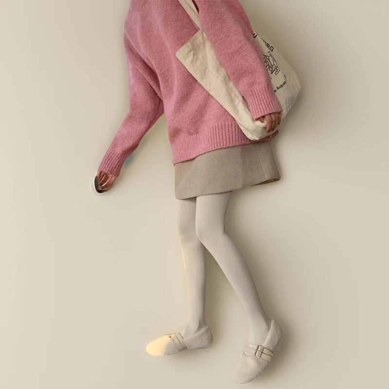 日本烟灰色连裤袜春秋款浅灰丝袜深灰打底袜天鹅绒黑丝袜JK