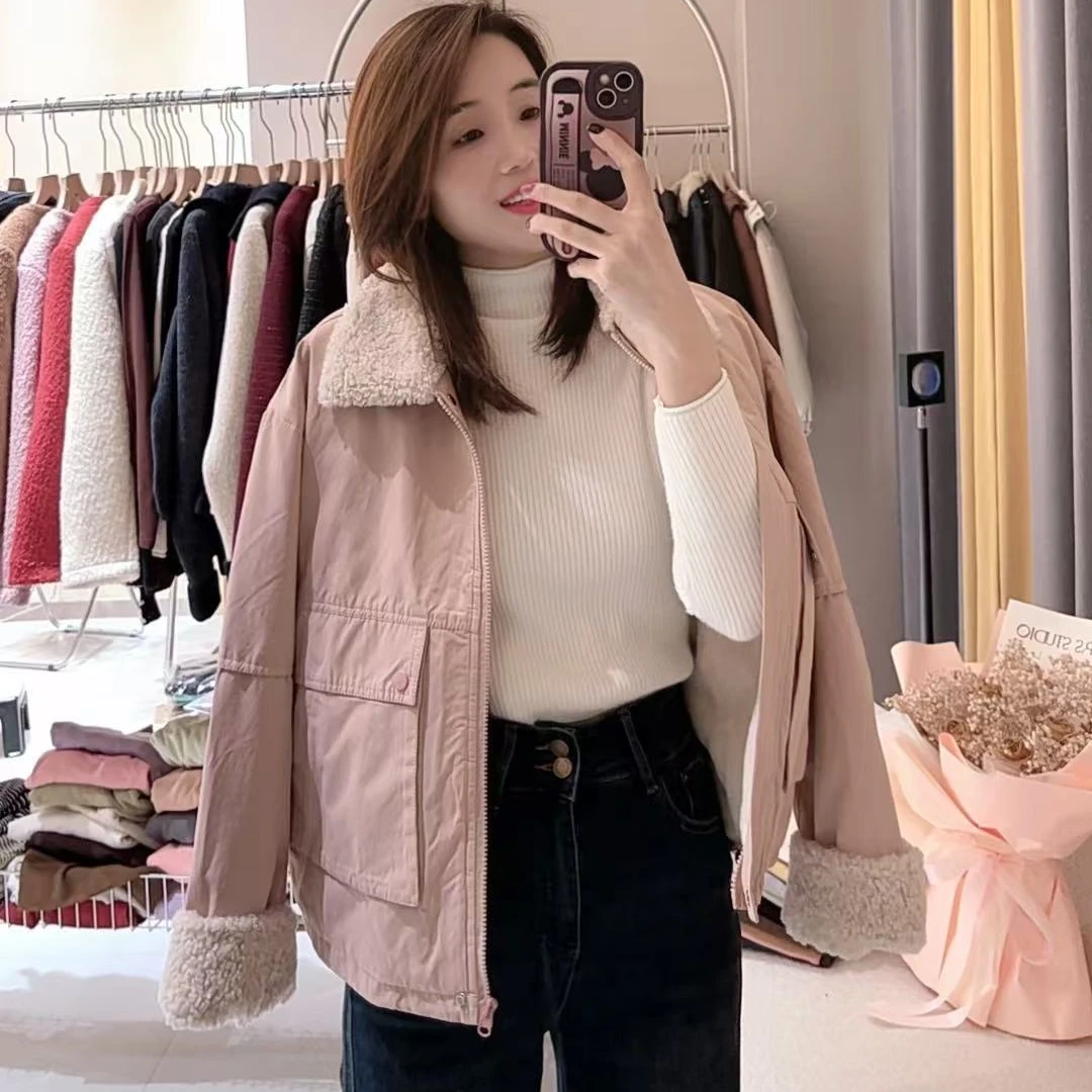 觅裳家【派克服】602高品质休闲百搭时尚加绒派克服小外套