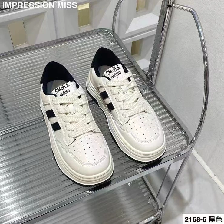 觅裳家 【小白鞋】2168-6秋季新款小众厚底增高小白鞋