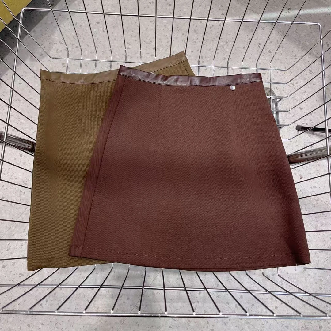 觅裳家 22251新款高腰显瘦A字半身裙