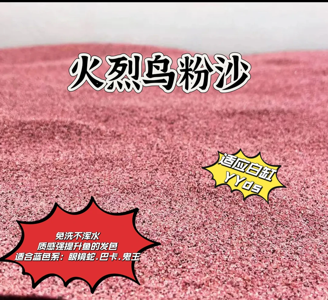 雷龙鱼缸造景火烈鸟免洗粉沙5斤装
