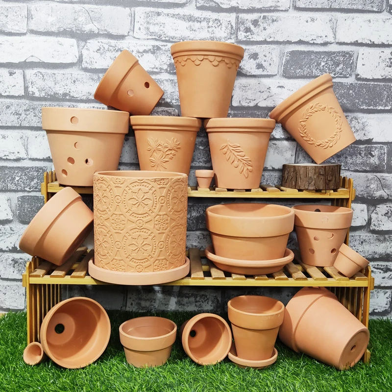 红陶花盆多肉石斛兰专用盆低温盆吸水透气纯陶土小底孔