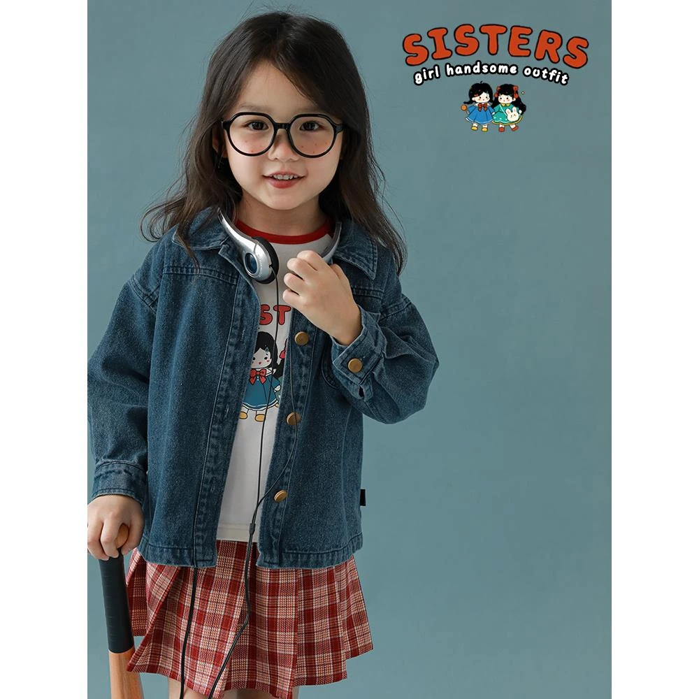 幼悠{ 樱桃女孩}秋季洋气女童休闲百褶裙韩版时尚半身裙宽松Q2906