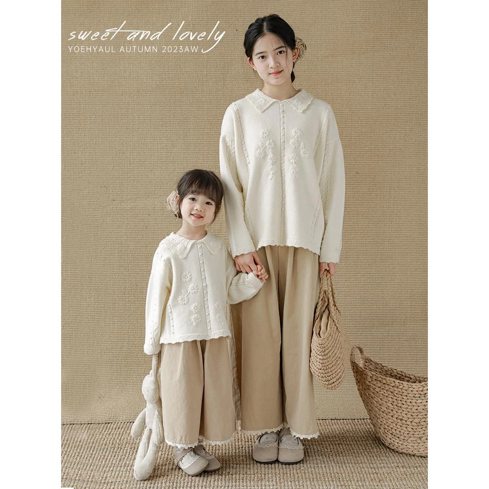幼悠{月色梦境}女童秋季亲子装高端蕾丝洋气新款秋装Q3200 Q3347