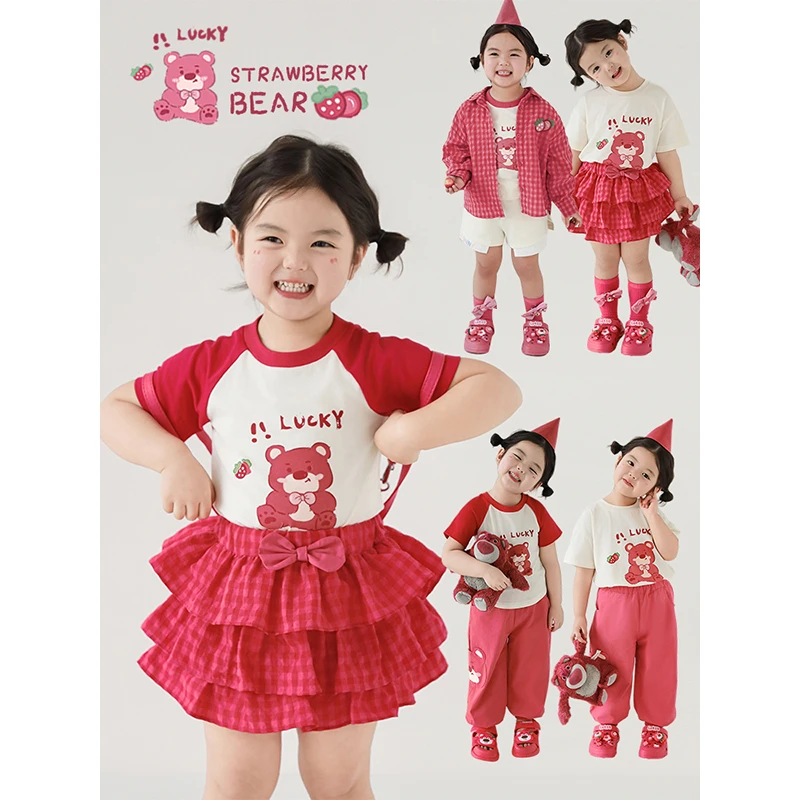 【幼悠】夏二波女童时尚韩版洋气火龙果百搭儿童休闲半身裙 WX0031