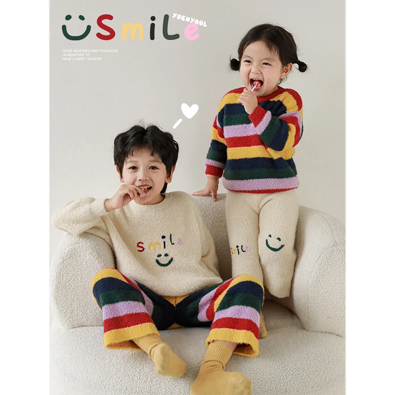 幼悠女童家居服套装儿童休闲百搭睡衣套装宝宝童装GD3118 GD3119