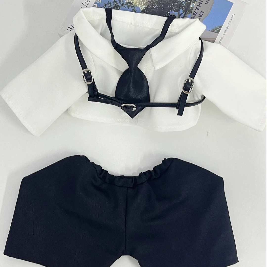 白色/灰色/红色特工制服40cm棉花娃娃娃衣