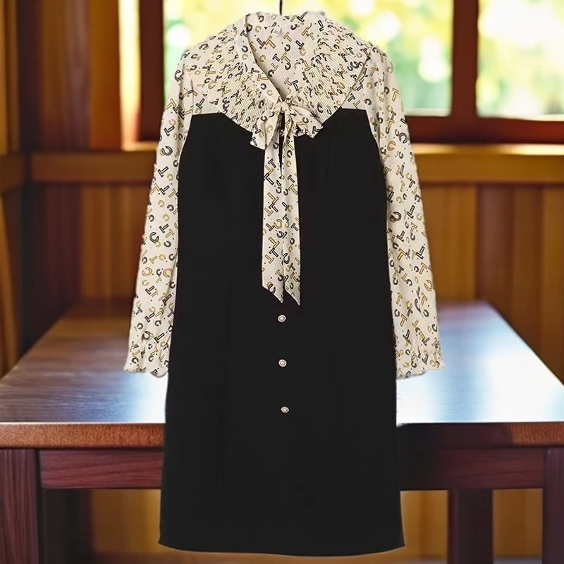 3728#【木兮兮专属】2024年春秋新款气质修身显瘦时尚中长款连衣裙