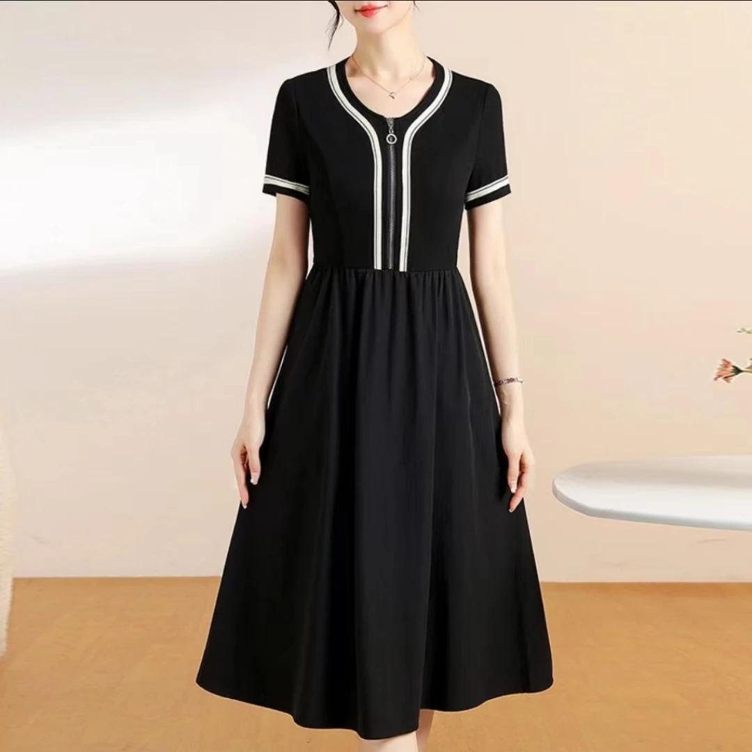 171#【木兮兮专属】2024年夏季新款气质显瘦时尚休闲中长款连衣裙女