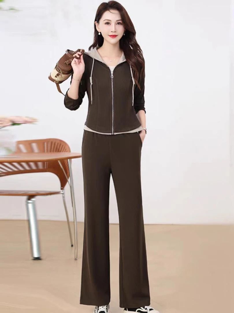 9810#【木兮兮专属】2024年秋冬新款气质气质运动时尚休闲百搭套装