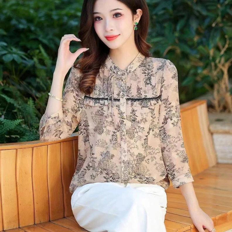 8180#咖【木兮兮专属】2026年春季国风气质时尚显瘦轻奢百搭上衣