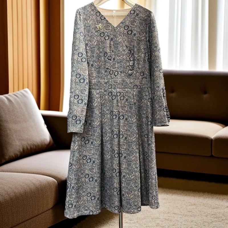 24#【木兮兮专属】2026年秋季新女气质显瘦减龄中长款连衣裙