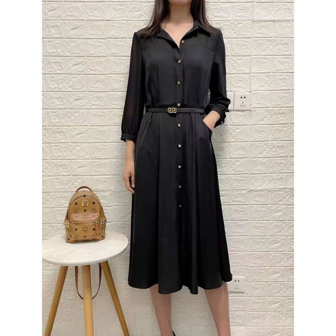 835#【木兮兮专属】2026年春季新款气质修身显瘦时尚中长款连衣裙