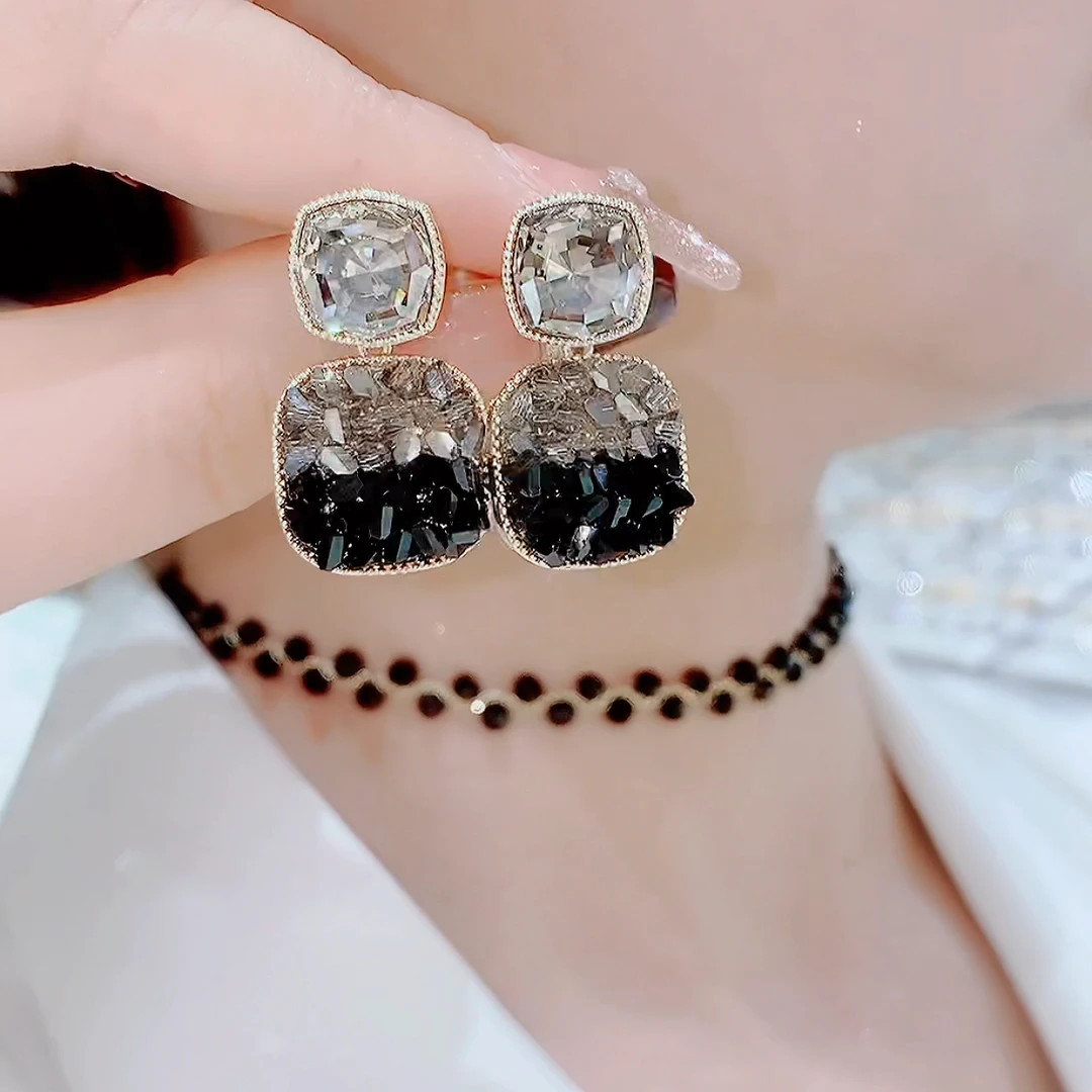 铜合金亚克力耳饰 319-精致时尚名媛优雅显白淑女百搭洋气耳环