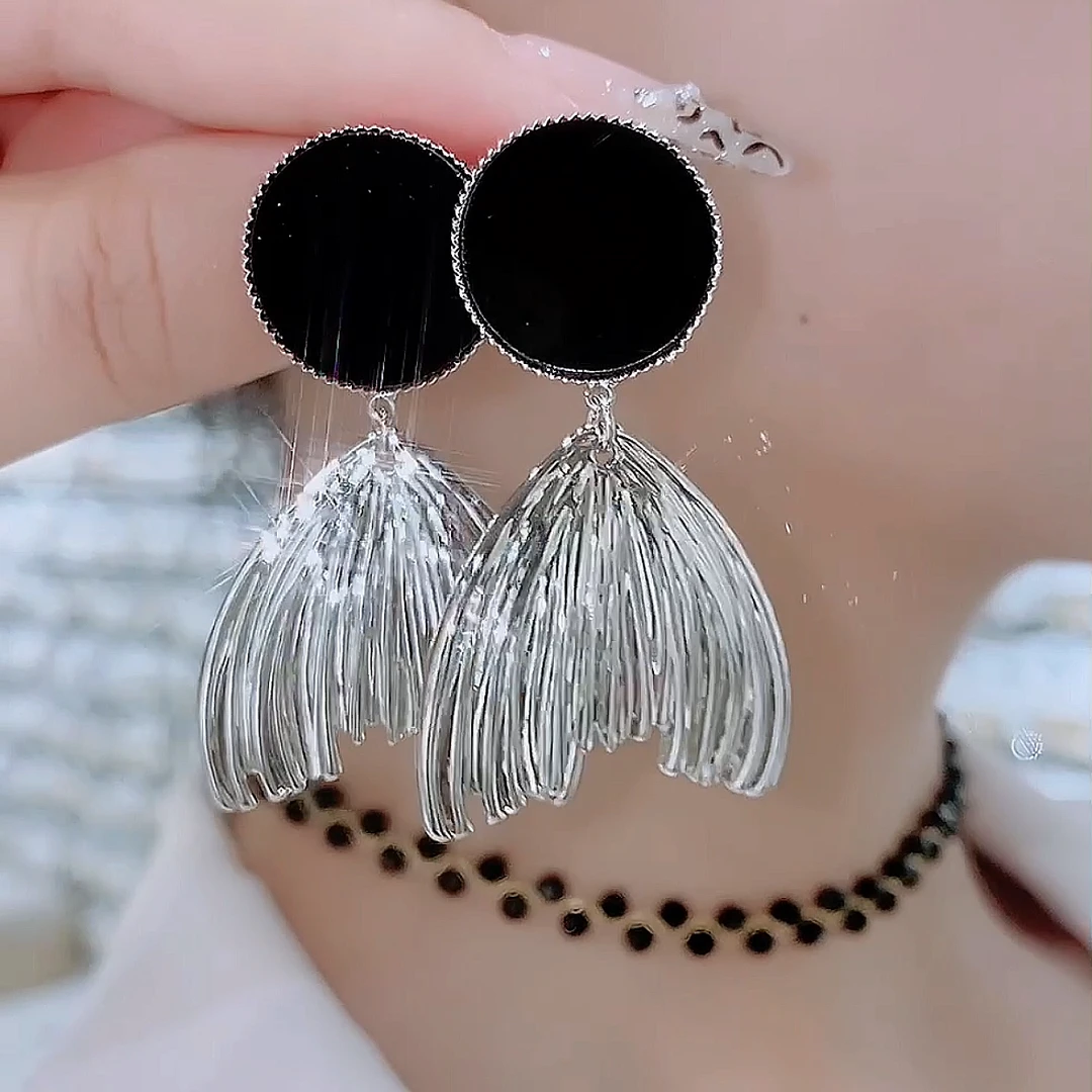 铜合金亚克力耳饰 560-气质人鱼小姐精致耳环耳饰耳钉