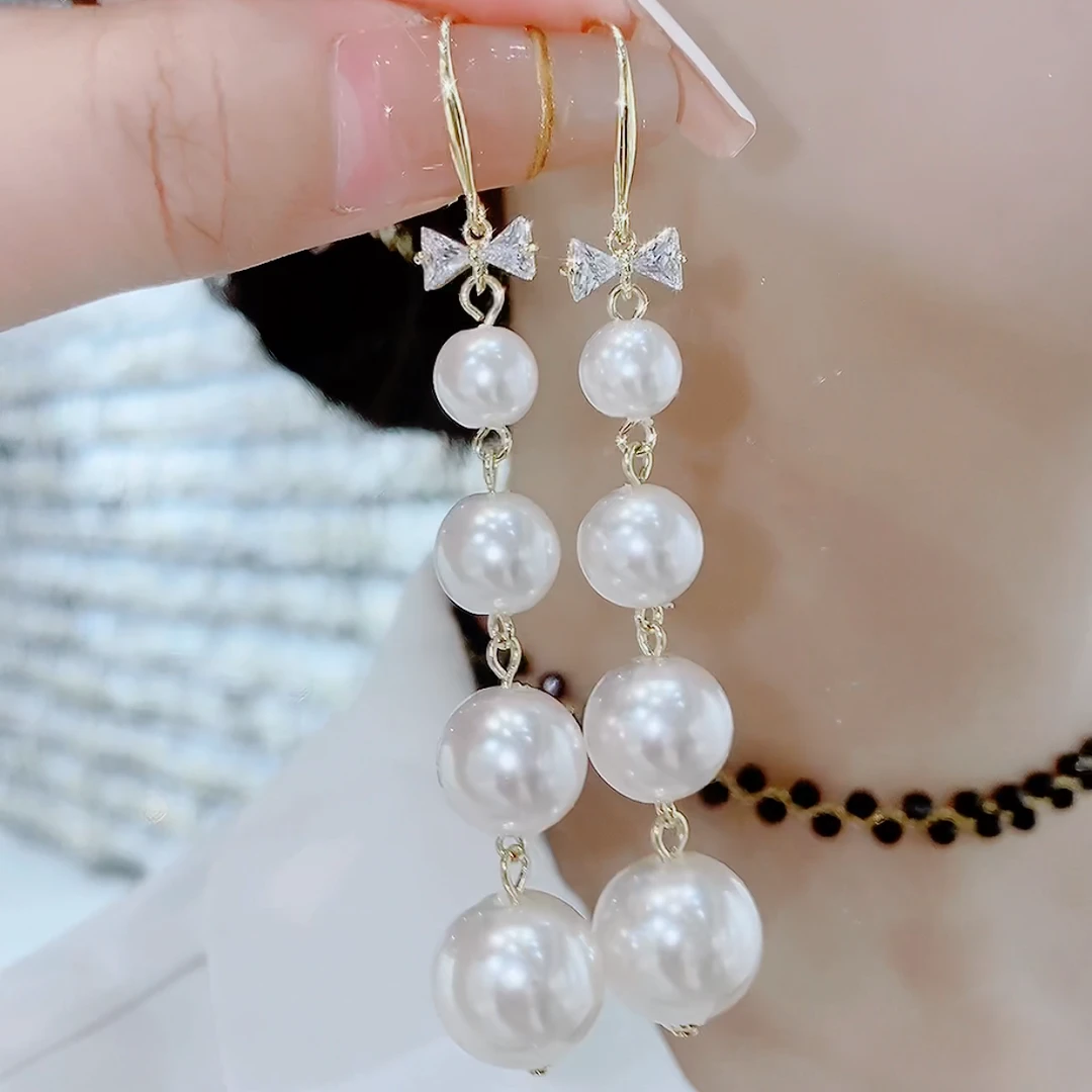 铜合金仿珍珠耳饰 130-气质高雅百搭《珠联璧合》时尚耳环