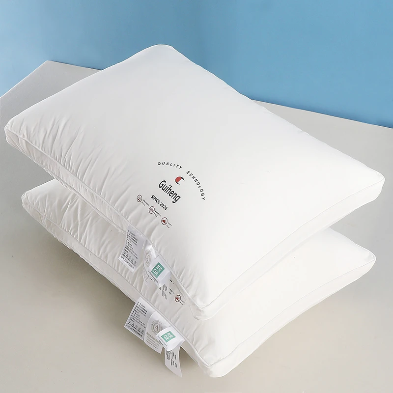 长绒棉纯棉加厚加密全棉枕头枕芯睡眠分区软枕立体家用酒店枕