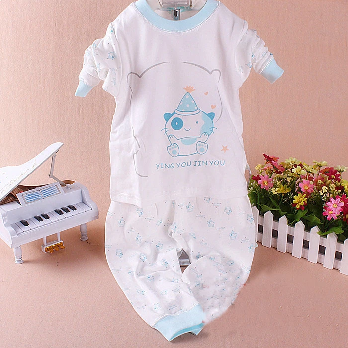 纯棉婴幼儿居家服秋衣套纯棉套装