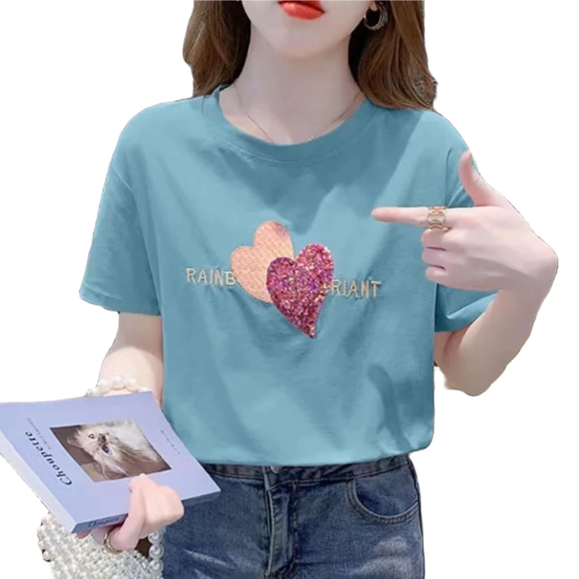 直播链接，主播叫号拍 2024夏季新品 T-恤显瘦半袖圆领