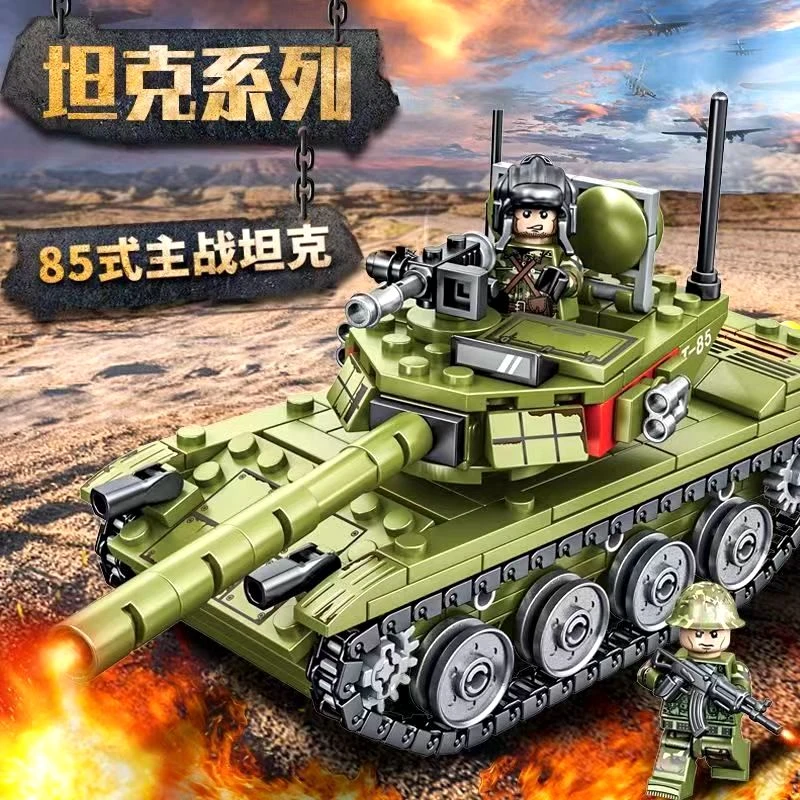 T-85331遥控颗粒军事系列积木益智拼装玩具男生搭建模型