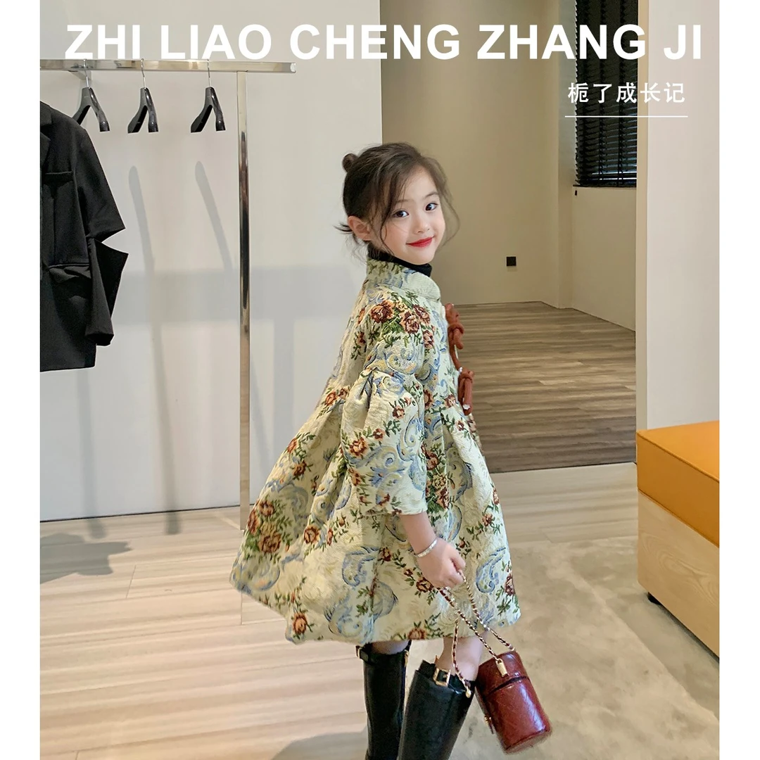 原创女童童装中长款外套大童风衣儿童女宝宝新款春装2023新款大衣
