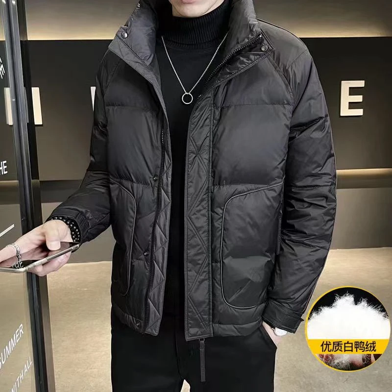 波司豋羽绒服男2022年冬季新款潮牌帅气立领轻薄短款保暖冬装加厚