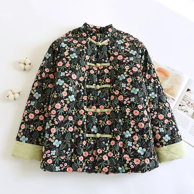 纯手工纯棉新中式复古盘扣国风新疆棉花衣冬百分百纯棉