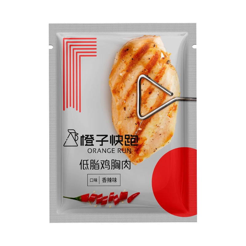 10.1到期清仓!橙子快跑高蛋白健身即食鸡胸肉香辣口味1kg散装