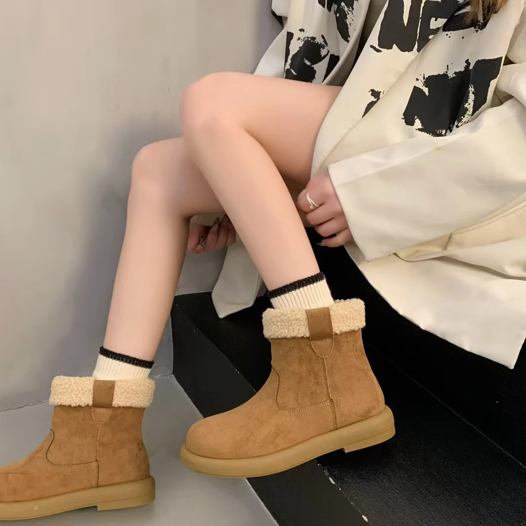 【暖洋洋】雪地靴女2024年新款冬季加绒加厚防水防滑女款棉鞋85005