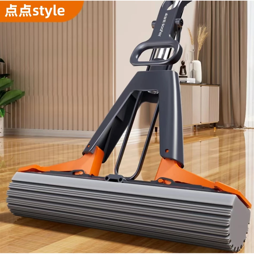 拖把海绵胶棉家用免手洗一拖净干湿两用拖地板神器卫生间清洁工具