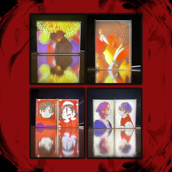 [拆盒]《进击的巨人》二创透光浮雕卡动漫盲盒（代拆）进击的巨人周边