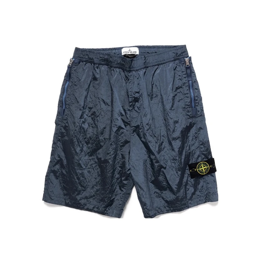 国内现货Stone Island石头岛金属尼龙速干短裤 藏蓝色 专柜3000