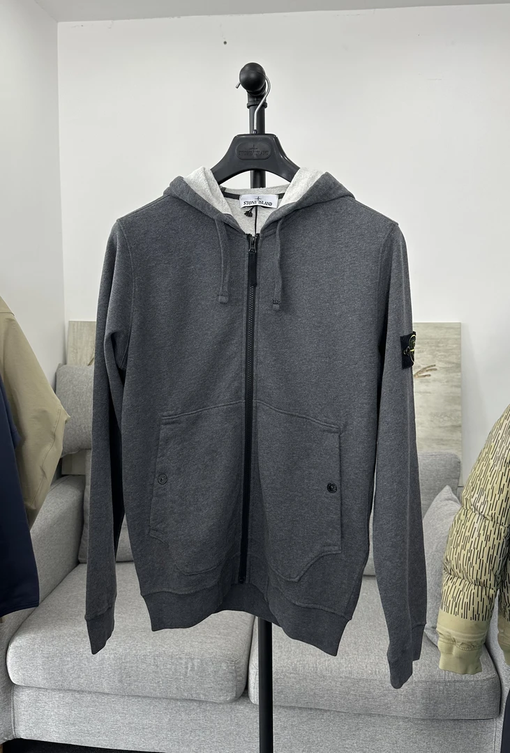 全新带吊 Stone island石头岛拉链帽衫卫衣 23秋冬款 深灰色