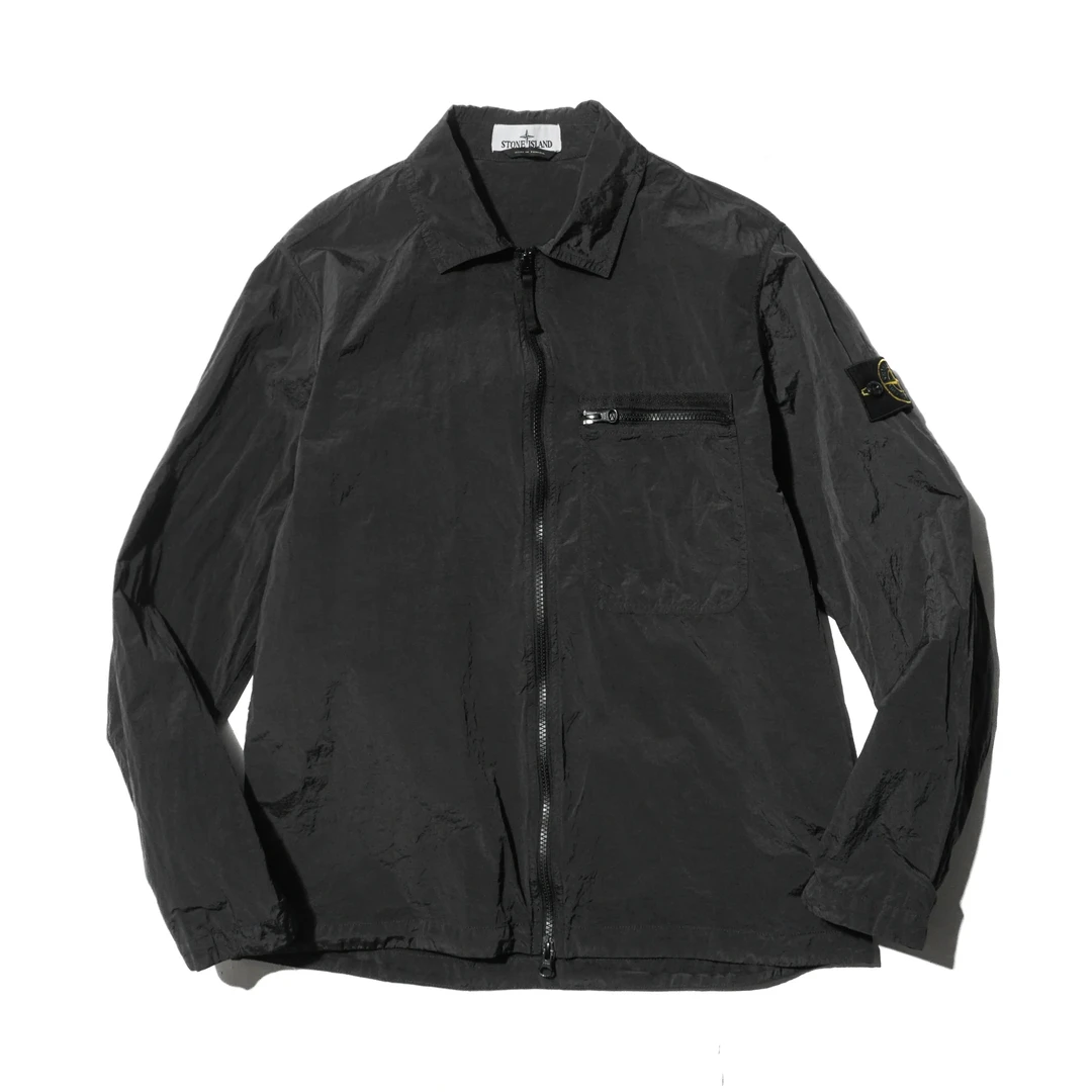 全新Stone Island石头岛金属尼龙夹克 炭灰色 24款 薄款 专柜4550