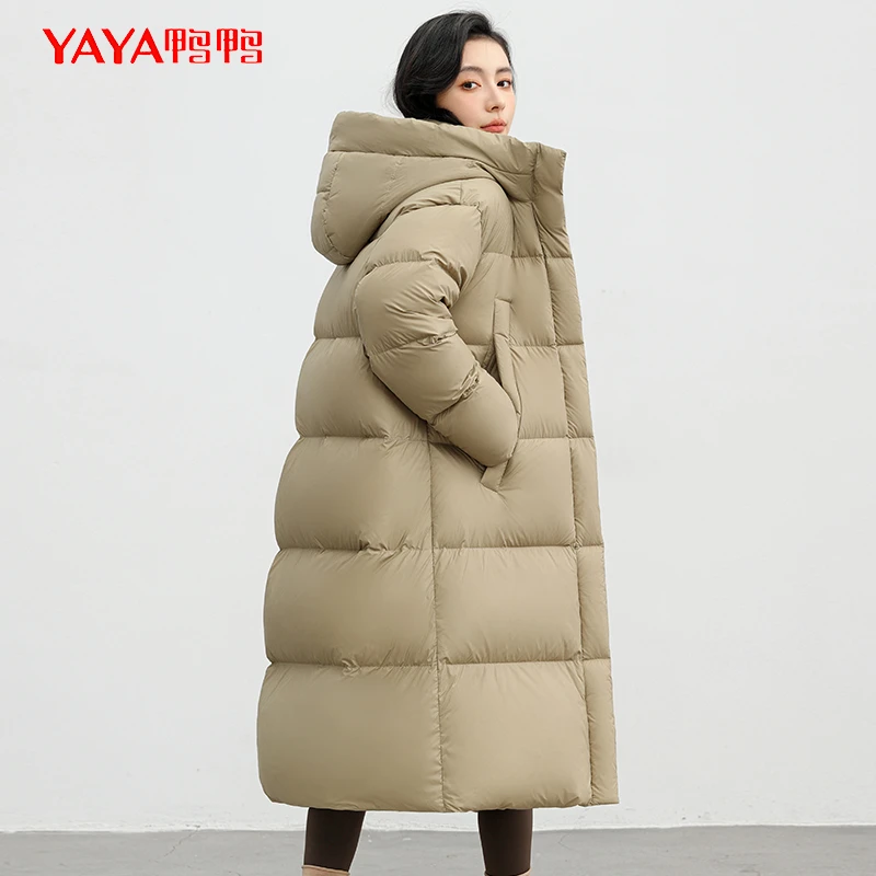 鸭鸭【旗舰店】女长款羽绒服运动户外citywarm防风外套YE3B631993N