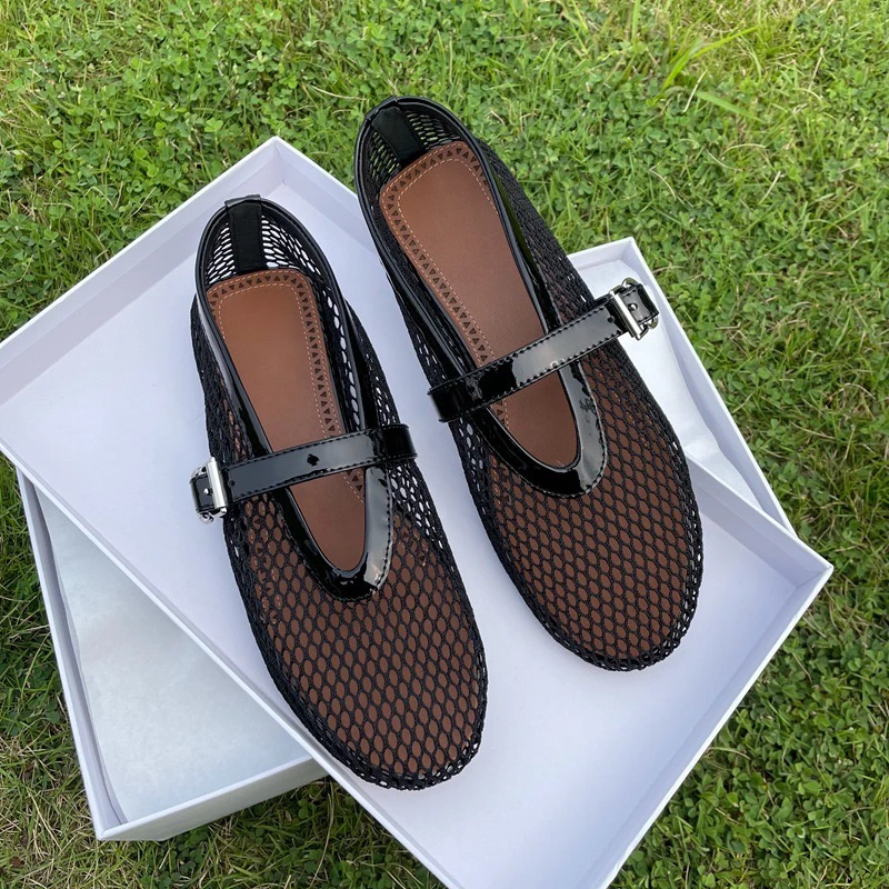 莞产原单女鞋！ 巨百搭舒适 圆头一字带芭蕾鞋玛丽珍鞋渔网单鞋女