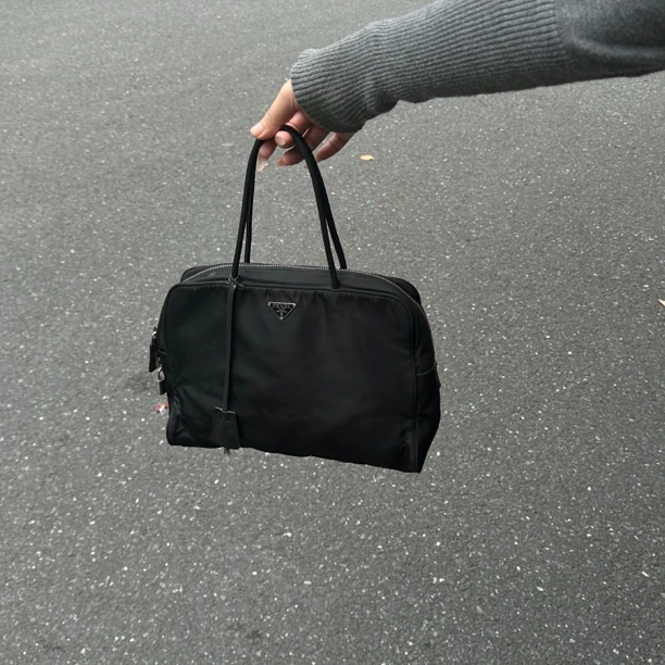 95新 Prada/普拉达 prada黑色单肩包/3677380