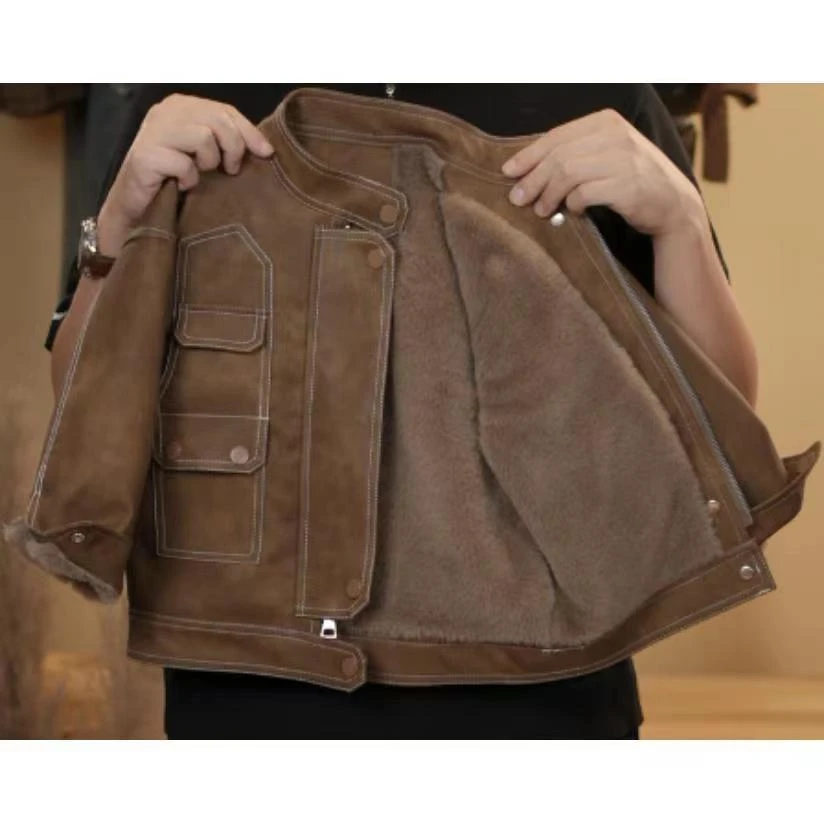 2023男童皮衣加厚外套新款冬季爆款上衣儿童男孩机车服百搭皮外套