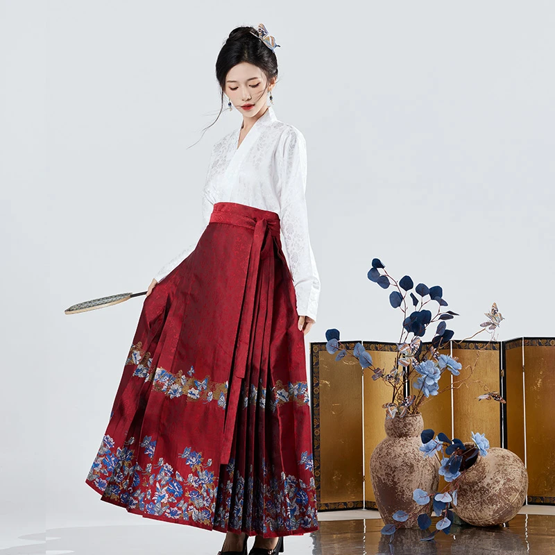 南巷瑾夏【国色蝶香马面裙套装】春夏上新原创日常中国风穿搭复古