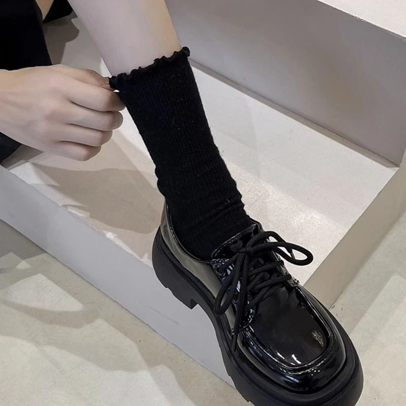 女款（堆堆袜子）舒适夏季亲肤卡通弹力简约薄款时尚女士秋冬白色