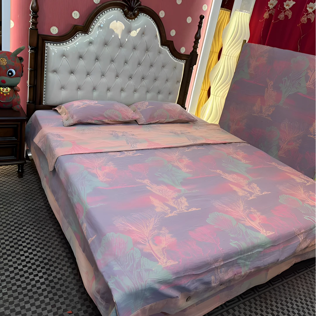 【紫玉被罩200*230】-A类全棉双层纱色织提花柔软可机洗