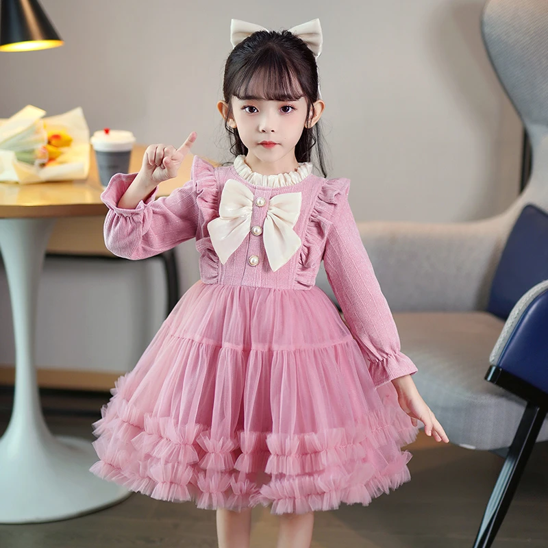 女童连衣裙2025新款秋冬公主裙儿童秋装女孩洋气春秋裙子长袖