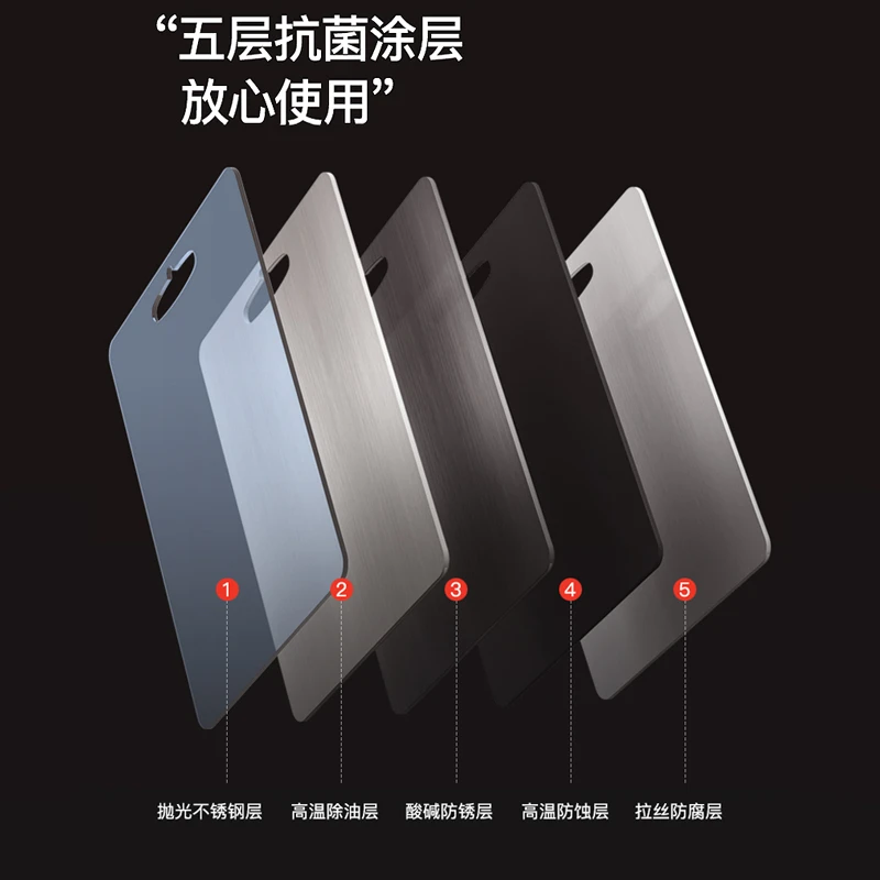 汇宝食品级不锈钢菜板砧板方形加厚家用防霉抗菌神器厨房好物包邮