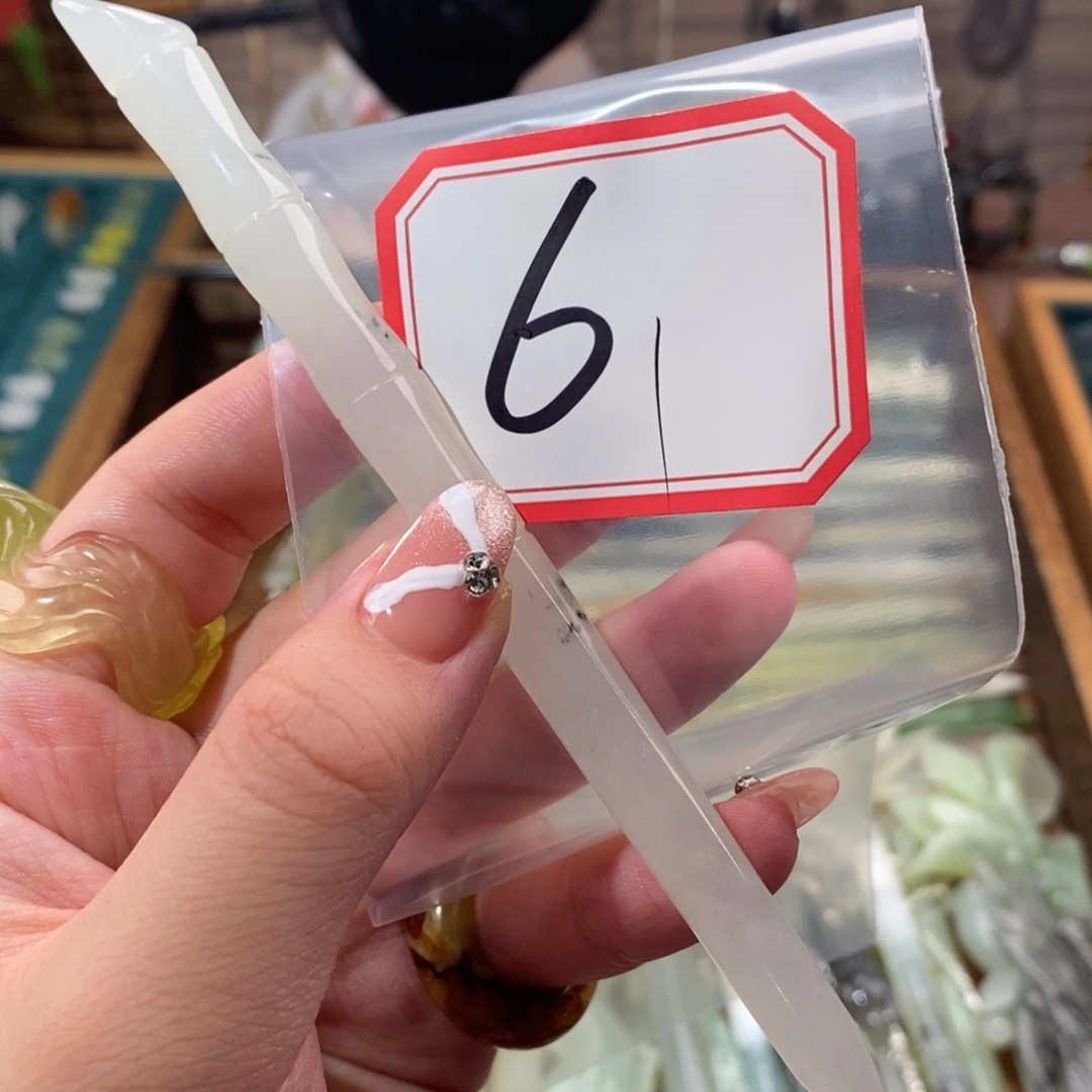 蛇纹石玉发饰未镶嵌油****r